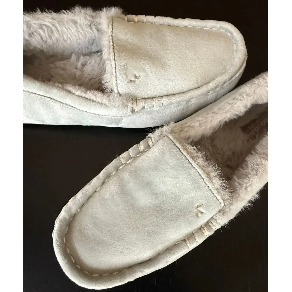 UGG Koolaburra Little Kid‎ Suede Slippers Size 2 Blue Faux Fur Lined